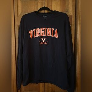 Champion Men’s Blue & Orange Sz XL University of Virginia Long Sleeve Shirt